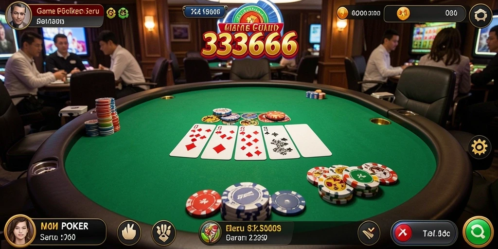 Tampilan gameplay Poker yang seru di 333666.