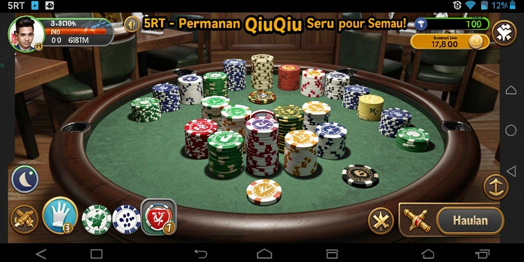Tampilan gameplay QiuQiu yang menarik dan kompetitif.