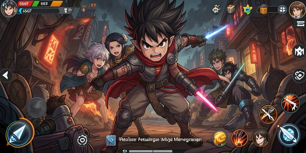 Tampilan menarik dalam gameplay Anime yang menegangkan.
