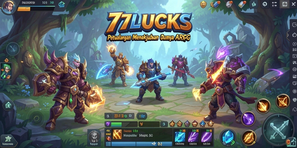 Tampilan gameplay menakjubkan di dunia ARPG 77LUCKS.