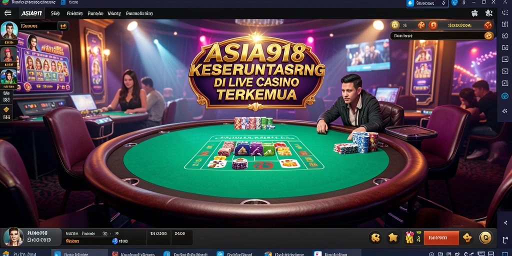 Tampilan gameplay Live Casino yang mendebarkan dan profesional.