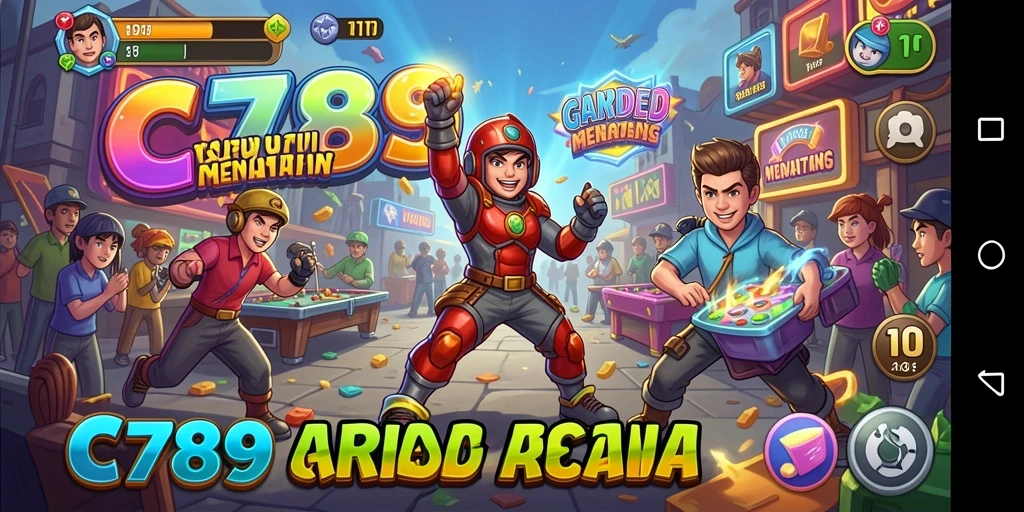 Tampilan gameplay seru dan penuh warna dari C789.