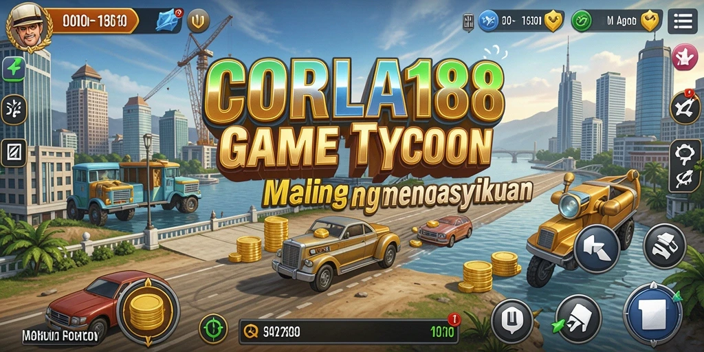 Tampilan gameplay CORLA188 yang menampilkan manajemen bisnis yang menarik.