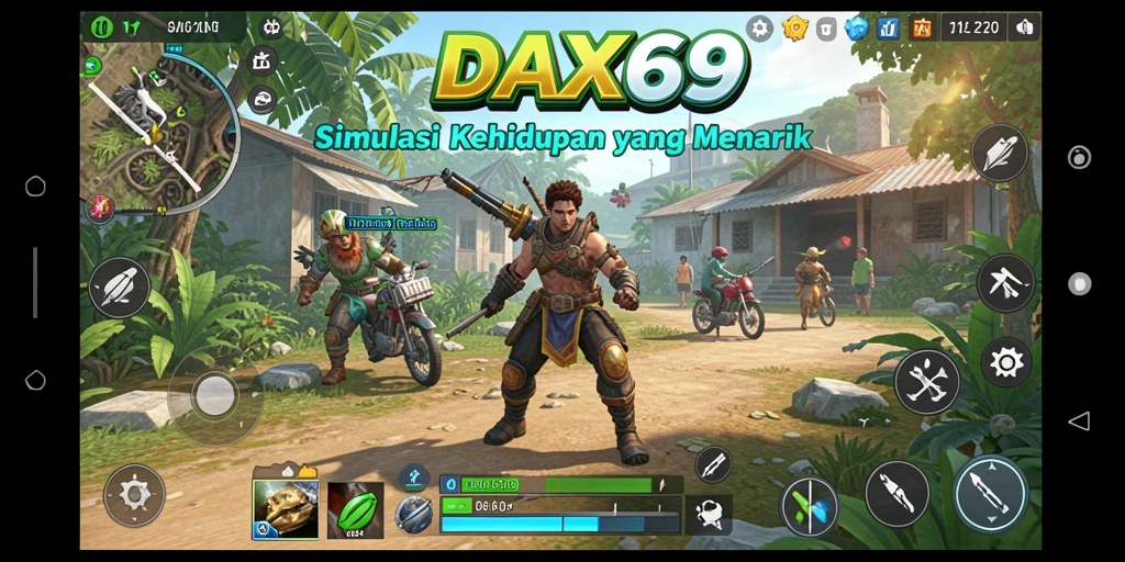 Screenshot DAX69 menampilkan gameplay interaktif dan menarik.
