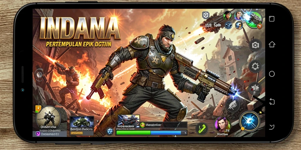Tangkapan layar gameplay INDAAA yang penuh aksi dan tantangan.