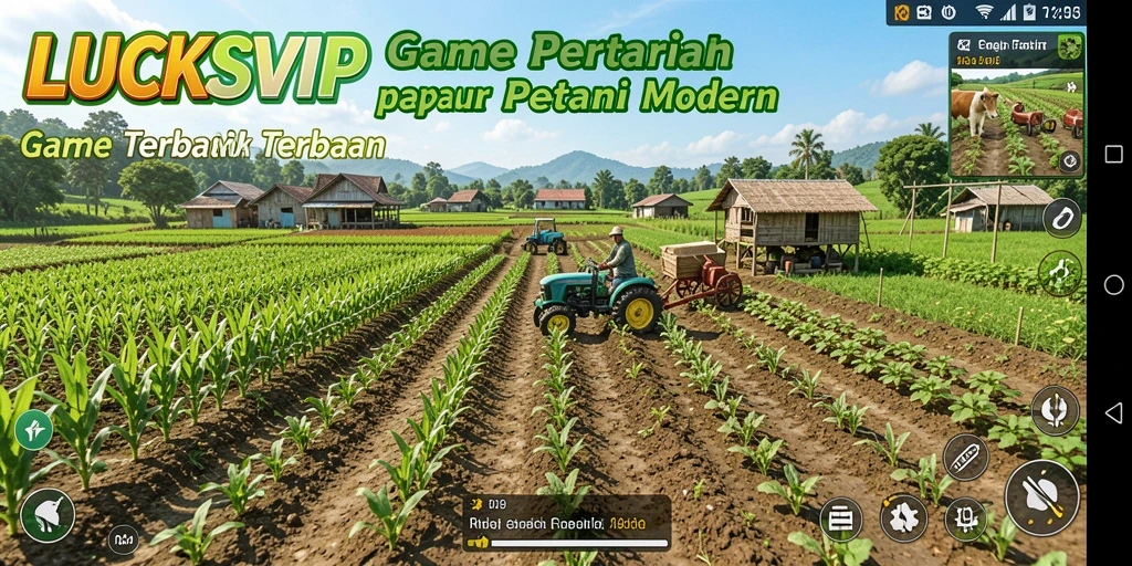 Tampilan gameplay LUCKSVIP yang menawan saat bertani.