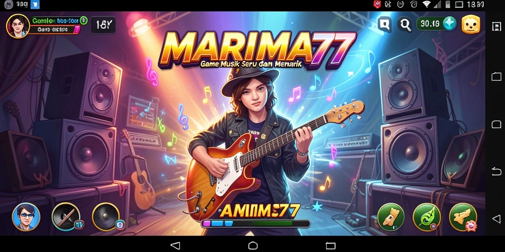 Tampilan menarik dari gameplay MARIMA77 dengan berbagai musik.