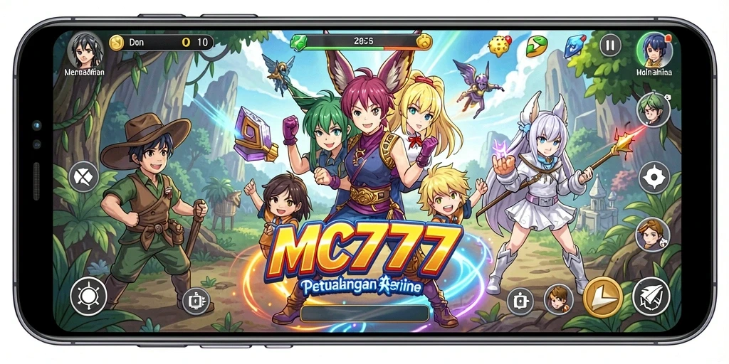 Gambaran tampilan gameplay seru di dunia Anime.