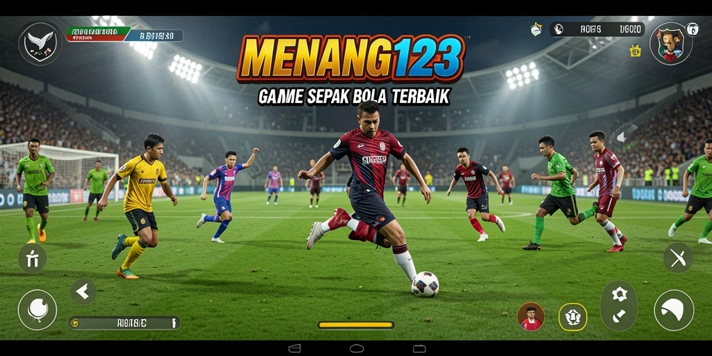 Tampilan gameplay seru dalam game sepak bola MENANG123.