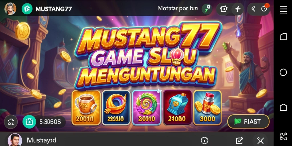 Screenshot gameplay MUSTANG77 menampilkan keseruan bermain Slot.