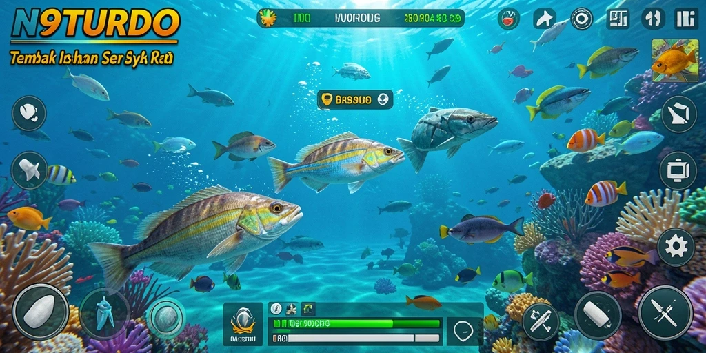 Tangkapan ikan penuh warna dalam N9TURBO yang seru dan mengasyikkan.