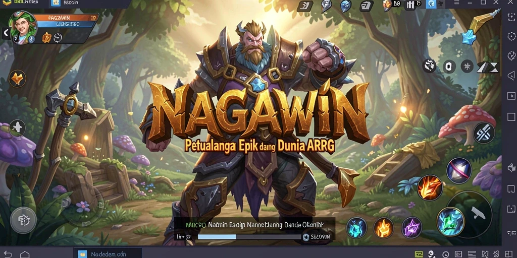 Tampilan gameplay seru di dunia fantasi NAGAWIN.