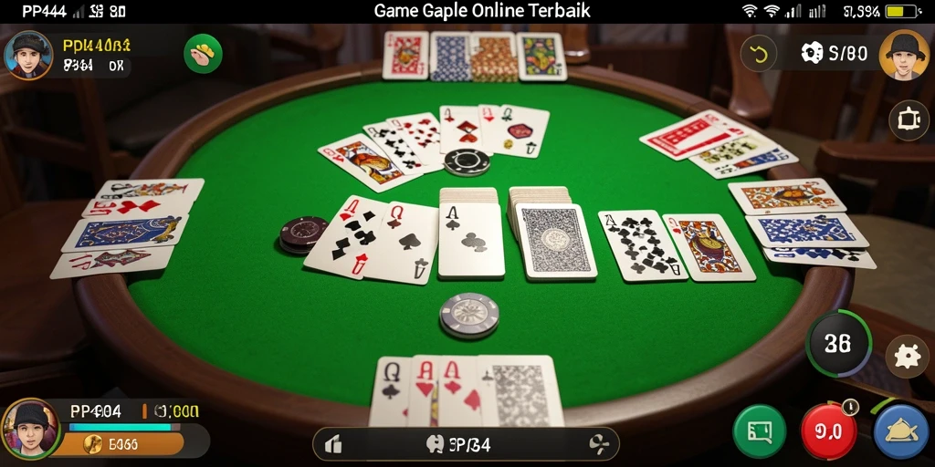 Screenshot PP444 menampilkan pemain sedang bermain Gaple yang seru.