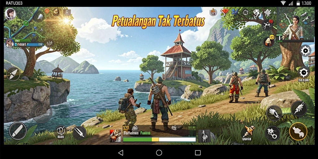 Tangkapan layar dari gameplay <strong>RATU303</strong> yang menunjukkan eksplorasi dunia terbuka.