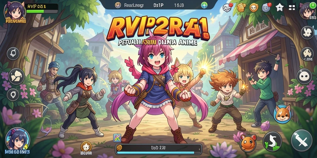 Gameplay RVIP2 yang penuh aksi dalam dunia anime.