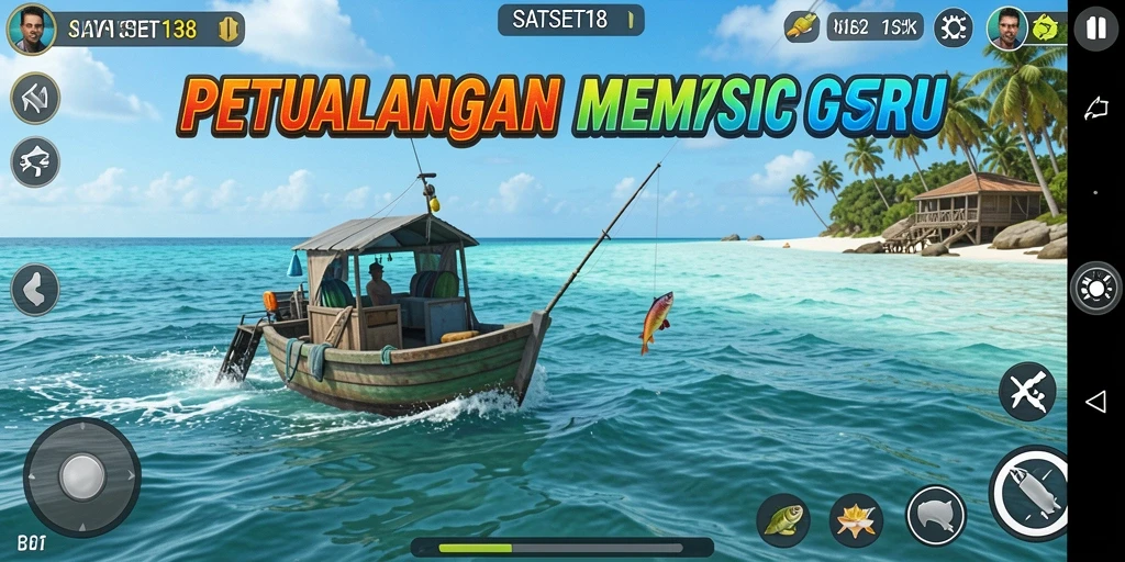 Tampilan gameplay memancing yang seru dan menarik di SATSET138.