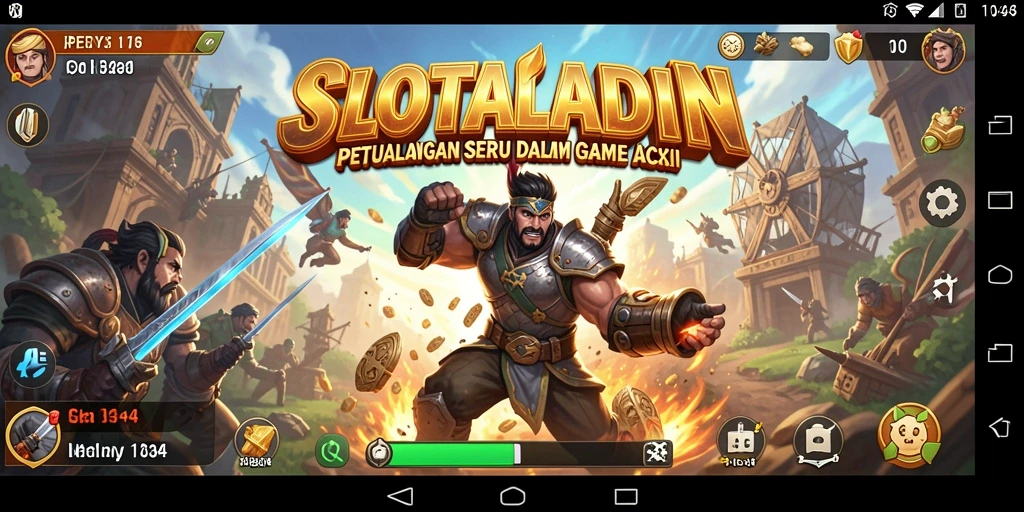 Tampilan gameplay SLOTALADIN dengan aksi mendebarkan yang menawan.