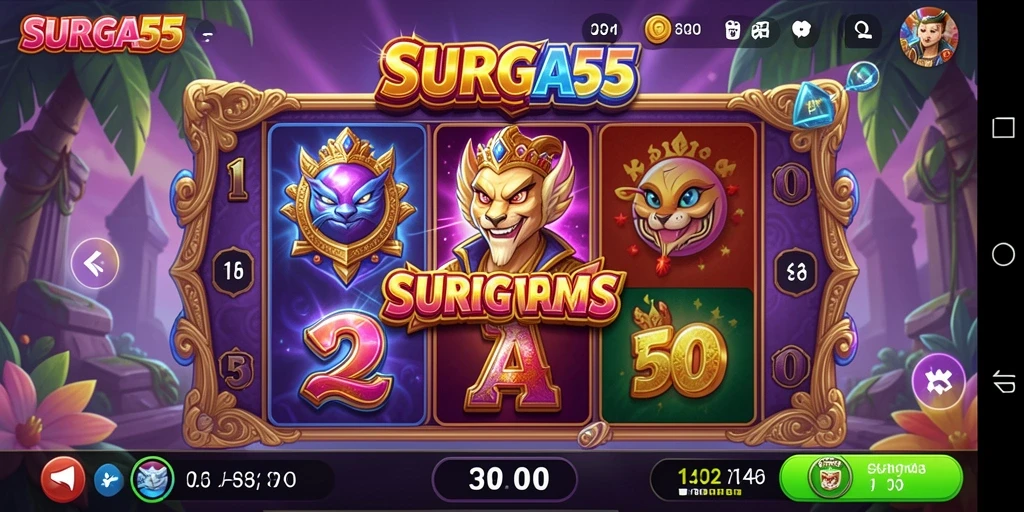 Screenshot gameplay SURGA55 dengan fitur slot yang menarik.