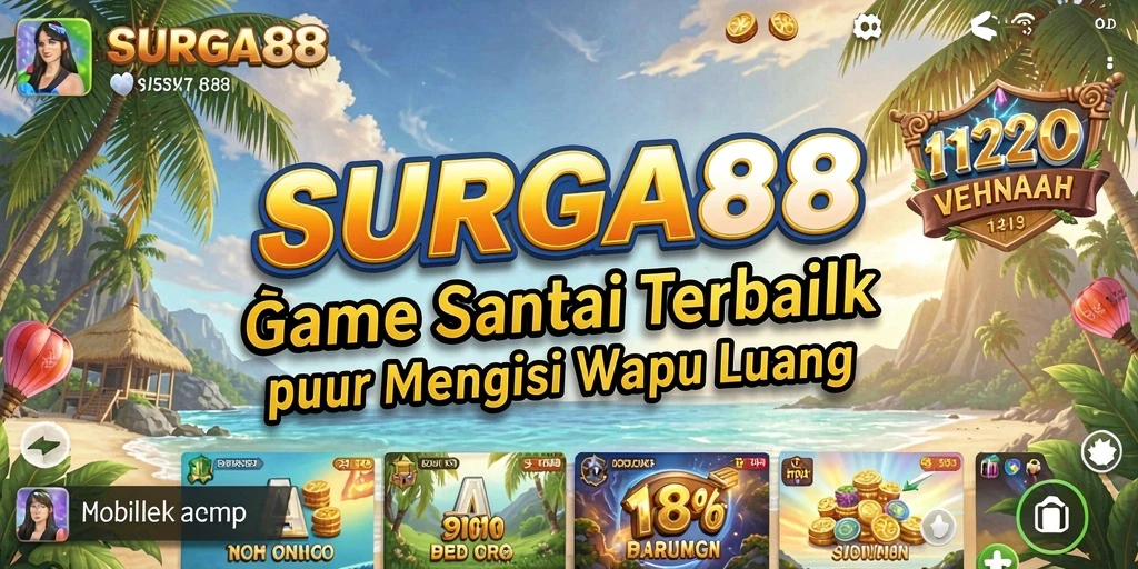 Screenshot utama SURGA88 menampilkan gameplay yang ceria dan menghibur.