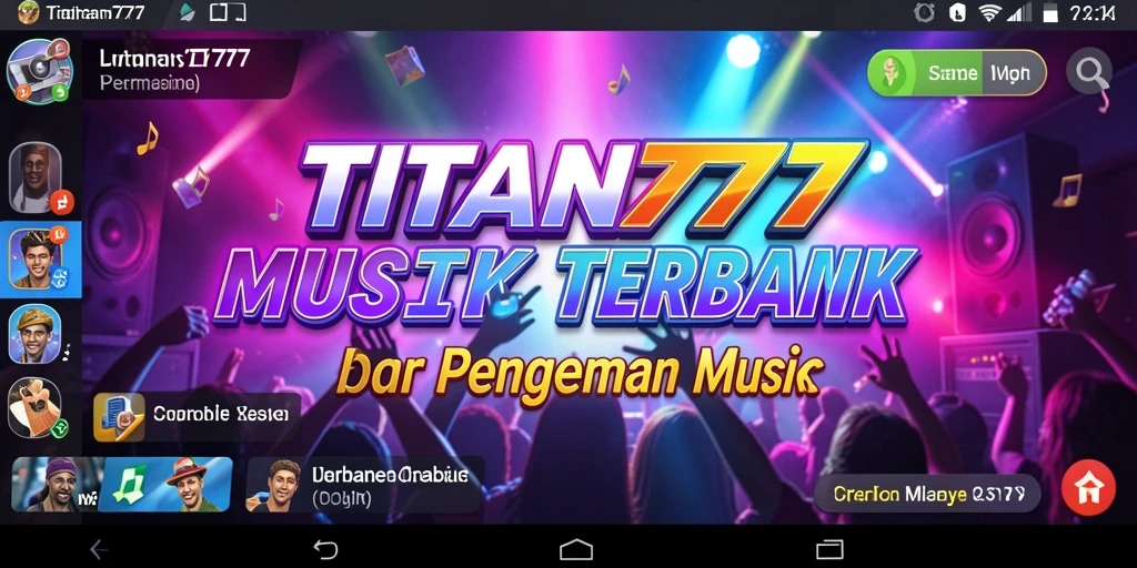 Screenshot gameplay TITAN777 menunjukkan pengalaman bermain musik yang seru.