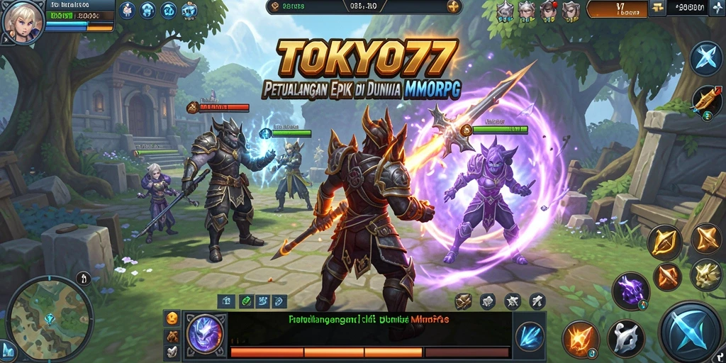 Screenshot gameplay TOKYO77 menampilkan aksi seru dalam dunia MMORPG.
