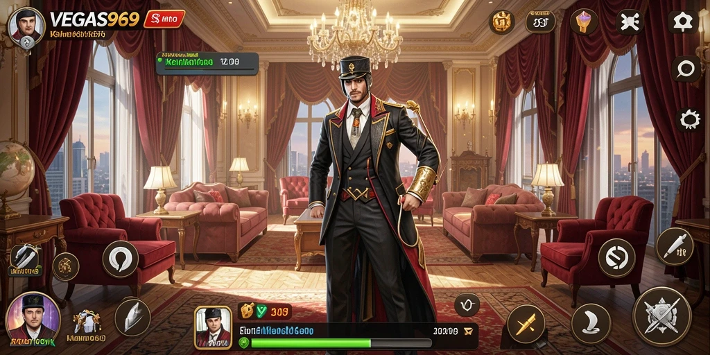 Tangkapan layar gameplay <strong>VEGAS969</strong> menunjukkan keseruan simulasi kehidupan Las Vegas.