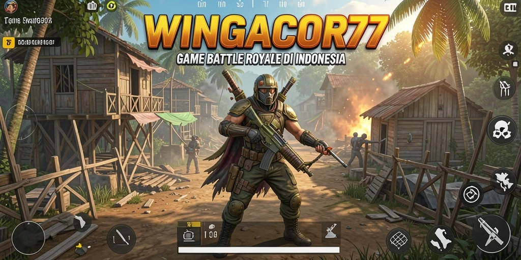 Screenshot gameplay WINGACOR77 menampilkan aksi mendebarkan Battle Royale.