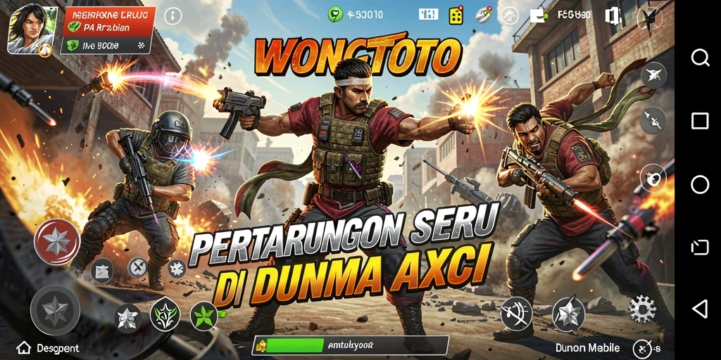 Screenshot dari gameplay aksi epic WONGTOTO.